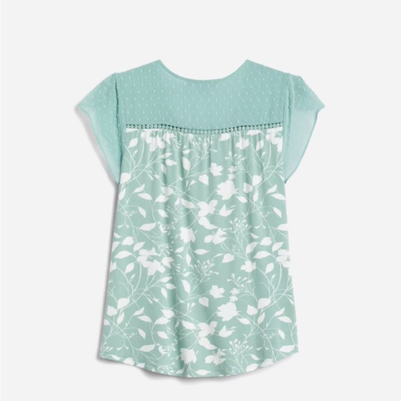 Turquoise flutter sleeve tassel knit too, XS NWT - Picture 2 of 13